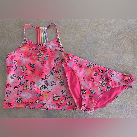 The Children's Place Pink Butterfly Bikini Set (876) - Picture 3 of 11